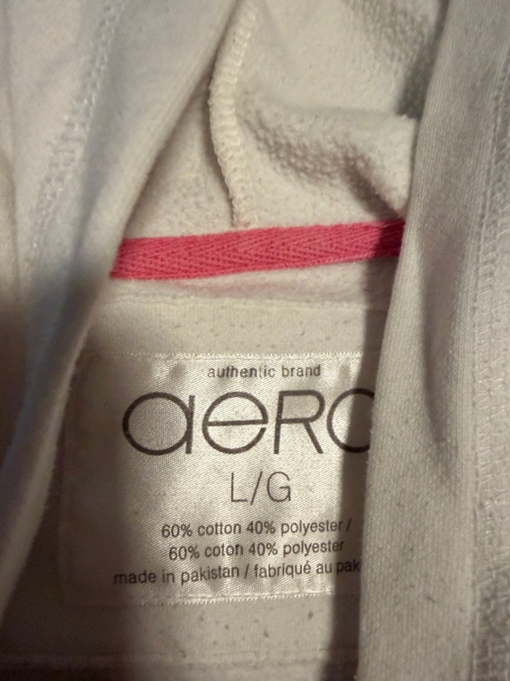Aeropostale White Hooded Zip-Up Sweatshirt - Picture 2 of 6